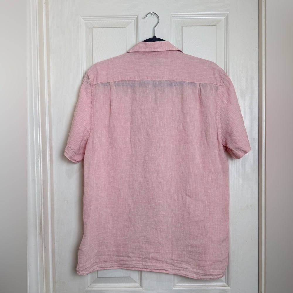 Lacoste Men's Light Pink Button Down Shirt linen size M - Picture 4 of 5